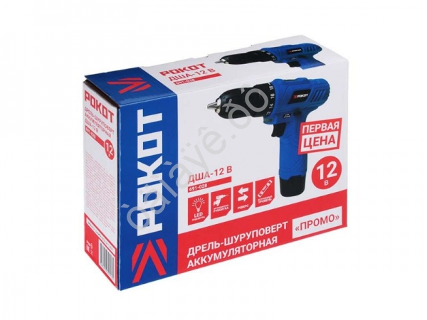 Дрель-шуруповерт аккум. ДША-12в, 0-720об./мин, 18Нм, ПРОМО