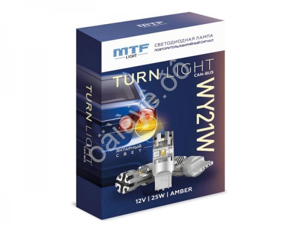 Светодиодная лампа MTF Light цоколь WY21W, янтарный, 12V, 25W, CAN-BUS, повт. пов/ав-ный сигнал, шт. Светодиодная лампа MTF Light цоколь WY21W, янтарный, 12V, 25W, CAN-BUS, повт. пов/ав-ный сигнал, шт.