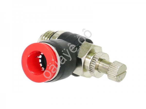 Фитинг цанговый регулятор расхода воздуха L-обр 1/8х4 наруж. резьба Фитинг цанговый регулятор расхода воздуха L-обр 1/8х4 наруж. резьба