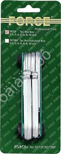 F5072F Набор ключей-шестигран. в ручке 7предм. /10