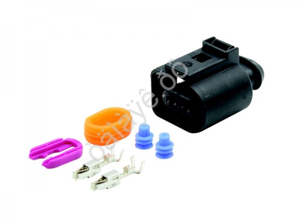 Колодка (разъем) гнездовой, системы освещения дверей, омывателя 2 контактная для а/м AUDI, SEAT, SKODA, VAG AVY-0204 /20