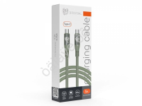Дата-кабель универ. Flexi Type-C-Type-C, 1 м, 5А, Быстрая зарядка, PD 65W, зеленый BY