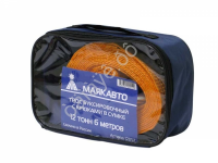 Трос буксировочный лента МАЯКАВТО™   12т, 6м, шириной 65мм с крюками в сумке /1/8