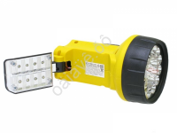 Фонарь аккум 220В/12В, желтый, 19 LED, 4В 2Ач Ultraflash UF3712LED