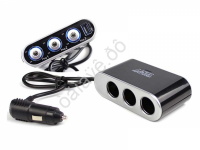Разветвитель гнезда прикуриват. WF 088/0306  3гн+1 USB(тумблер) 12/24В /1/100_