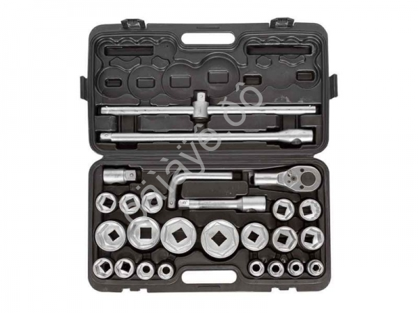 Набор инструментов 26пр, 3/4' 1'(6гр.)(17,19,21,22,24,27,30,32,33,34,35,36,36-12гр,38,41,46,50мм,1 Forsage Набор инструментов 26пр, 3/4' 1'(6гр.)(17,19,21,22,24,27,30,32,33,34,35,36,36-12гр,38,41,46,50мм,1 Forsage