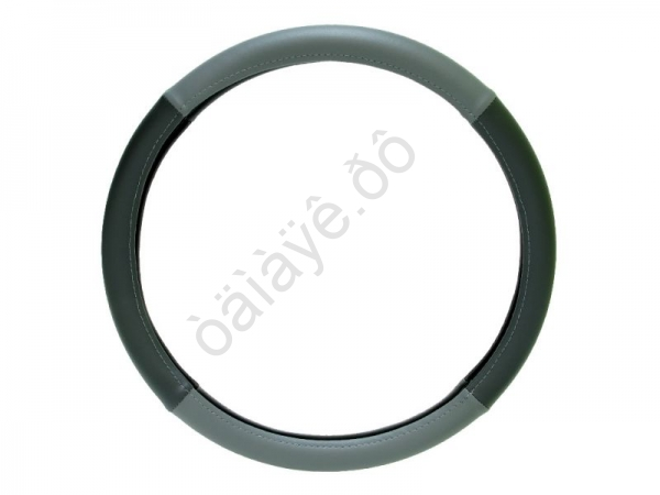 Оплетка руля 45см экокожа черно-серый XXL