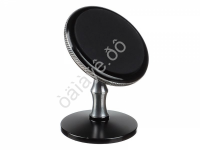 Держатель телефона магнитный на панель, металлический, круглый, черный BY