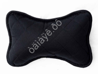 Подушка в авто из велюра, цвет черный/черный (2шт)