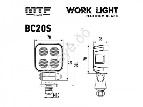 Прожектор светодиодный MTF Light серия MAXIMUM BLACK 12-36V, 20W, 2000lm, ECE R10, квадратный, шт. Прожектор светодиодный MTF Light серия MAXIMUM BLACK 12-36V, 20W, 2000lm, ECE R10, квадратный, шт.