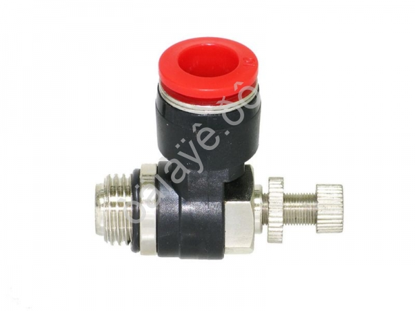 Фитинг цанговый регулятор расхода воздуха L-обр M5х4 наруж. резьба