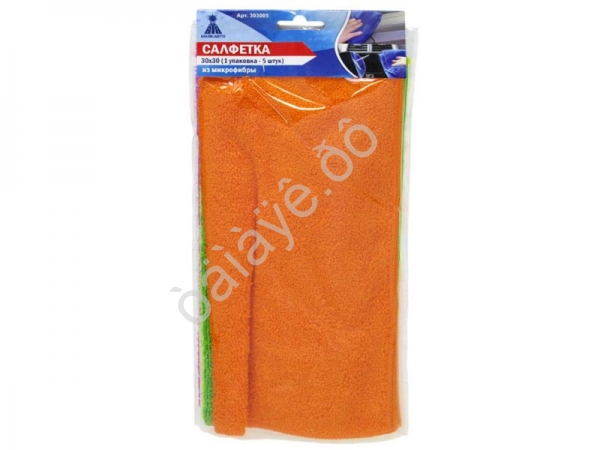 Салфетка Микрофибра 30*30 (1уп.-5шт) МАЯКАВТО™ /1/50_