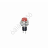 Кнопка 220v 2A (2c) (ON)-OFF Ø10,2 металл красная Mini/10