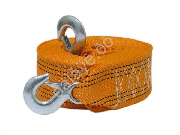 Трос буксировочный лента МАЯКАВТО™ 20т, 6м, шириной 75мм с крюками в сумке /1/6 Трос буксировочный лента МАЯКАВТО™ 20т, 6м, шириной 75мм с крюками в сумке /1/6