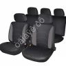 Чехлы на сиденья "NEW GALAXY" , 9пр. полиэстр, Гамма, черный/серый /1/2