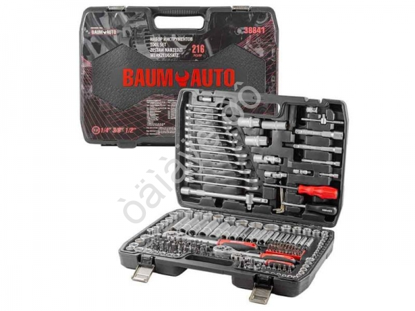 Набор инструментов 216пр. 1/4", 3/8", 1/2" (6гр.) BaumAuto Набор инструментов 216пр. 1/4", 3/8", 1/2" (6гр.) BaumAuto