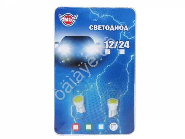 Светодиод Т10 COB-6C белый (блистер 2шт) 1/500_ Светодиод Т10 COB-6C белый (блистер 2шт) 1/500_