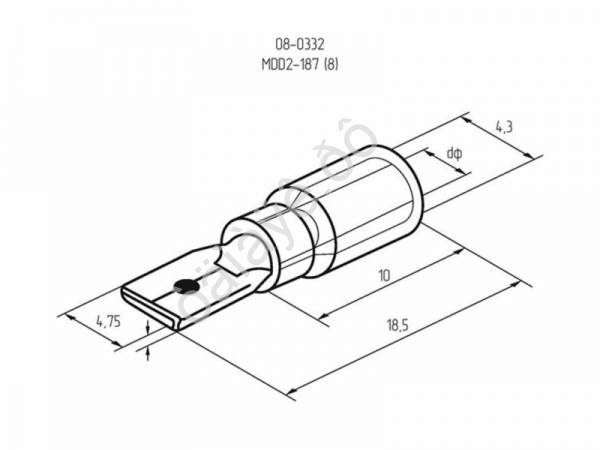 Клемма с изол. 4.8 (П) REXANT (100шт) VМ2-187