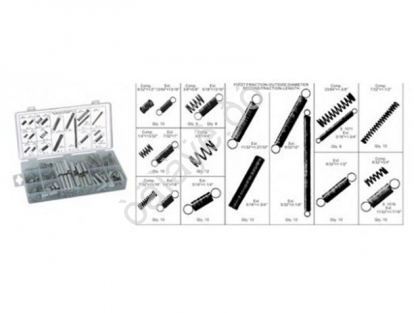 Пружины на сжатие и растяжение, комплект 200пр. Forsage