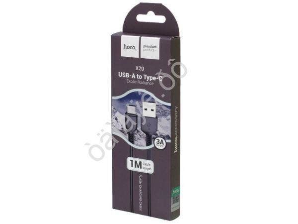 Дата-кабель универ. USB--Type-C, 1м, HOCO черный X20 Дата-кабель универ. USB--Type-C, 1м, HOCO черный X20