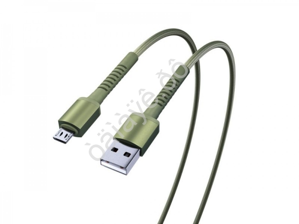 USB кабель MicroUSB, XXL, 2м, QC3.0, зелёный BY