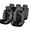 Чехлы на сиденья "NEW GALAXY" , 9пр. полиэстр, Дельта, черный/серый /1/2