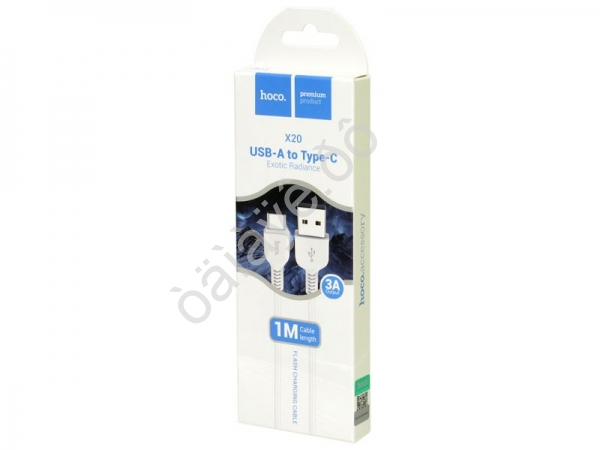 Дата-кабель универ. USB--Type-C 1м, 3А, белый HOCO X20 (30шт в уп) Hoco