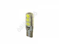 Светодиод Т10 -  6SMD 5050 белый CANBUS с доп. сопротив. силикон 1/10_