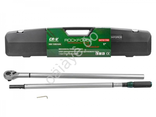 Ключ моментный с быстрой фиксацией "Premium" 480-1500Нм,1",в пластиковом кейсе ROCKFORCE RockFORCE Ключ моментный с быстрой фиксацией "Premium" 480-1500Нм,1",в пластиковом кейсе ROCKFORCE RockFORCE