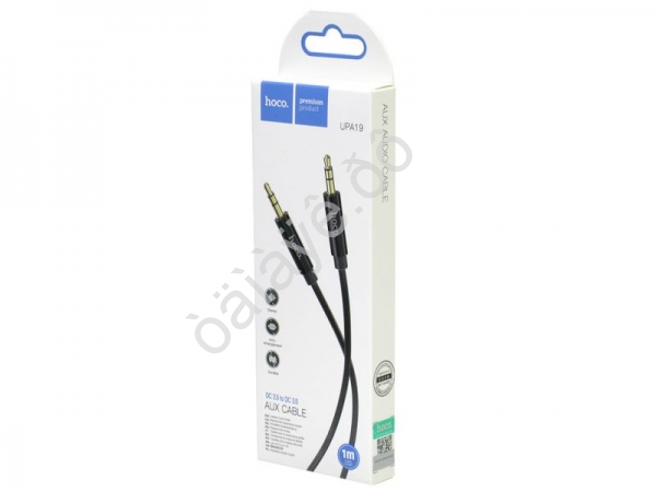 Аудио кабель AUX 3,5мм 1м HOCO UPA19, цвет черный 1/31