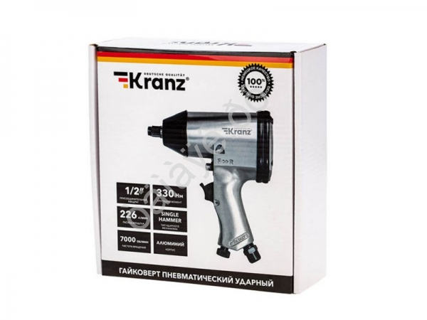 Пневмогайковерт KRANZ 1/2" 380Нм,