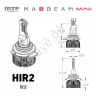 Светодиодные лампы MTF Light, серия MaxBeam Mini, HIR2(9012), 12V, 45W, 4500lm, 6000K, кулер, к-кт.