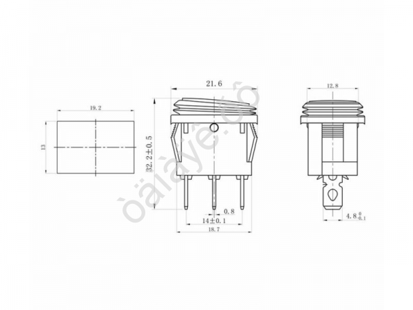 Выключатель клавишный 250V 6А (3с) ON-OFF синий с подсветкой Mini ВЛАГОЗАЩИТА REXANT Выключатель клавишный 250V 6А (3с) ON-OFF синий с подсветкой Mini ВЛАГОЗАЩИТА REXANT