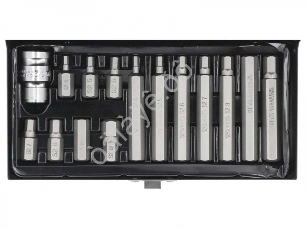 Набор бит 1/2" 15 предметов HEX YATO Набор бит 1/2" 15 предметов HEX YATO