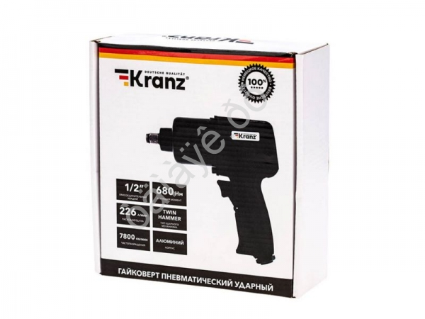 Пневмогайковерт KRANZ 1/2" 680Нм, Пневмогайковерт KRANZ 1/2" 680Нм,