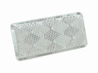 Светоотражатель прямоугольный на липучке (белый) 85х40мм