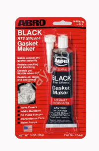 Герметик силиконовый "ABRO" 85гр.чёрный/12