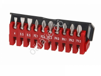 F21010 1/4" Набор бит РН,PZ,Slott 10 предметов 1/25