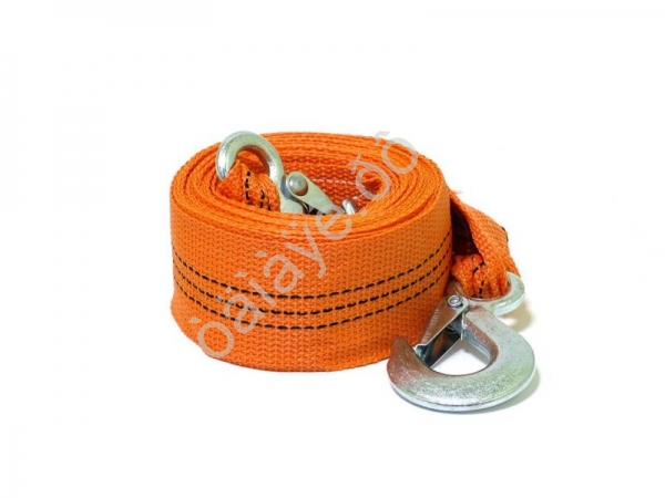 Трос буксировочный лента МТ   3,5т, 5м, шириной 50мм с крюками /1/36