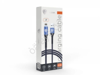 USB кабель Lightning, адреналин, 1м, QC 3.0, 2.4А, синий BY
