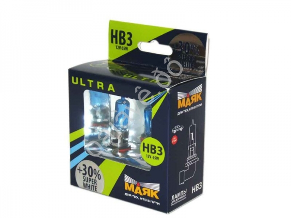 Лампа МАЯК ULTRA HB3 (9005) 12V 55W P20d SUPER WHITE +30% Лампа МАЯК ULTRA HB3 (9005) 12V 55W P20d SUPER WHITE +30%