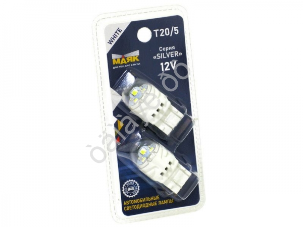 Светодиод 12V T20/5 6SMD(2835) W3x16q WHITE SILVER SL12 Светодиод 12V T20/5 6SMD(2835) W3x16q WHITE SILVER SL12