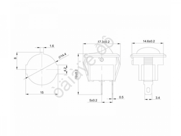 Выключатель клавишный круглый 250V 3А (2с) ON-OFF красный Micro (RWB-105, SC-214) REXANT Выключатель клавишный круглый 250V 3А (2с) ON-OFF красный Micro (RWB-105, SC-214) REXANT