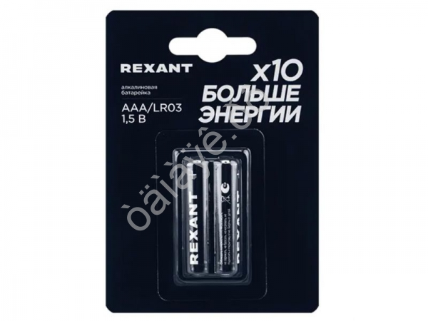 Батарейки алкалиновые AAA/LR03 REXANT (бл. 2шт) /2