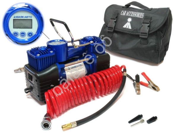 Компрессор  АС 630ма, 2-поршневой, автостоп, электронный манометр, МАЯКАВТО™ 1/6_