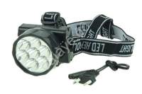 Фонарик налобный 7LED, аккум. 220В 1/6