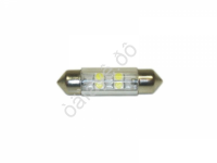 Светодиод 24V T11x36 S8,5 4SMD(3,5x2,8) WHITE/10