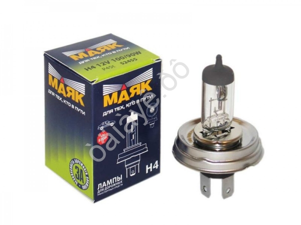 Лампа МАЯК H4 12V100/90W P45t  (мин.уп.10шт) 10/400
