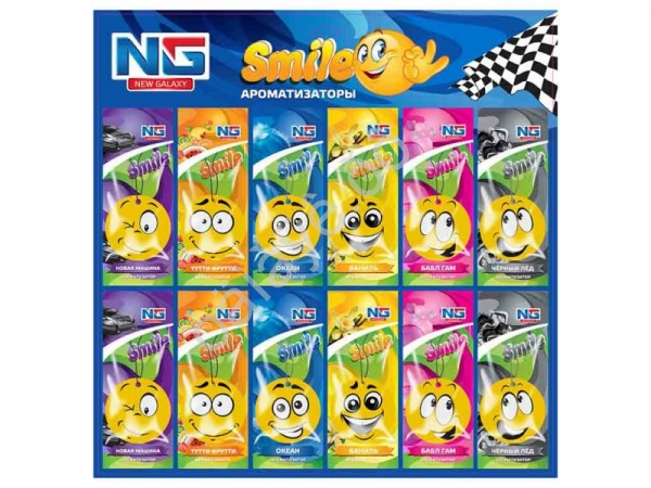 Освежитель воздуха "NEW GALAXY" бумажный "Смайл", лист 60 шт Освежитель воздуха "NEW GALAXY" бумажный "Смайл", лист 60 шт