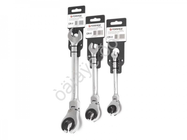 Ключ комбинированный трещоточный разрезной с шарниром 11мм*180мм Forsage Ключ комбинированный трещоточный разрезной с шарниром 11мм*180мм Forsage